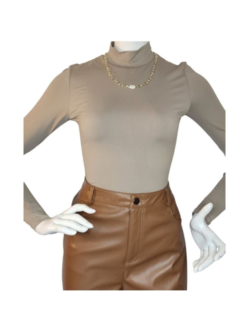 Second Skin RD Style Mock Neck Nomad Bodysuit Medium Chic NWT
